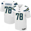 Los Angeles Chargers #78 Michael Schofield Elite White NFL Jersey