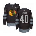 Chicago Blackhawks #40 Robin Lehner Authentic Black 1917-2017 100th Anniversary Hockey Jersey