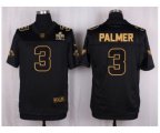 Arizona Cardinals #3 Carson Palmer Black Pro Line Gold Collection Jersey[Elite]