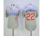 Chicago Cubs #22 Jason Heyward Majestic Gray Flexbase Authentic Collection Player Jersey