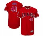 Los Angeles Angels of Anaheim #41 Justin Bour Red Alternate Flex Base Authentic Collection Baseball Jersey