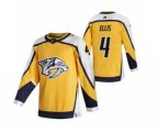 Nashville Predators #4 Ryan Ellis Yellow 2020-21 Reverse Retro Alternate Hockey Jersey