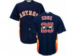 Houston Astros #25 Jose Cruz Jr. Authentic Navy Blue Team Logo Fashion Cool Base MLB Jersey