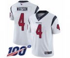 Houston Texans #4 Deshaun Watson White Vapor Untouchable Limited Player 100th Season Football Jersey