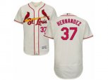 St. Louis Cardinals #37 Keith Hernandez Cream Flexbase Authentic Collection MLB Jersey