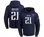 Tennessee Titans #21 Malcolm Butler Navy Blue Name & Number Pullover Hoodie