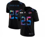 Kansas City Chiefs #25 Clyde Edwards-Helaire Multi-Color Black 2020 NFL Crucial Catch Vapor Untouchable Limited Jersey