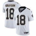 New Orleans Saints #18 Garrett Grayson White Vapor Untouchable Limited Player NFL Jersey