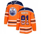 Edmonton Oilers #81 Yohann Auvitu Authentic Orange USA Flag Fashion NHL Jersey