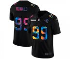 Los Angeles Rams #99 Aaron Donald Multi-Color Black 2020 NFL Crucial Catch Vapor Untouchable Limited Jersey