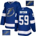 Tampa Bay Lightning #59 Jake Dotchin Authentic Royal Blue Fashion Gold NHL Jersey