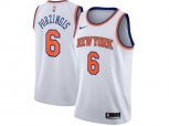 New York Knicks #6 Kristaps Porzingis White NBA Swingman Association Edition Jersey