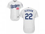 Los Angeles Dodgers #22 Clayton Kershaw White Flexbase Authentic Collection MLB Jersey