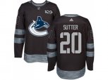Vancouver Canucks #20 Brandon Sutter Black 1917-2017 100th Anniversary Stitched NHL Jersey