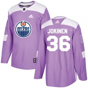 Edmonton Oilers #36 Jussi Jokinen Authentic Purple Fights Cancer Practice NHL Jersey