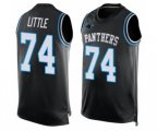 Carolina Panthers #74 Greg Little Elite Black Player Name & Number Tank Top Football Jersey