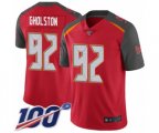 Tampa Bay Buccaneers #92 William Gholston Red Team Color Vapor Untouchable Limited Player 100th Season Football Jersey