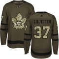 Toronto Maple Leafs #37 Timothy Liljegren Authentic Green Salute to Service NHL Jersey