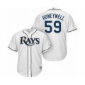 Tampa Bay Rays #59 Brent Honeywell Authentic White Home Cool Base Baseball Player Jersey