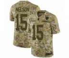 Oakland Raiders #15 J. Nelson Limited Camo 2018 Salute to Service Football Jersey