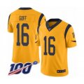 Los Angeles Rams #16 Jared Goff Limited Gold Rush Vapor Untouchable 100th Season Football Jersey
