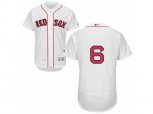Boston Red Sox #6 Johnny Pesky White Flexbase Authentic Collection MLB Jersey