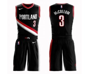 Portland Trail Blazers #3 C.J. McCollum Swingman Black Basketball Suit Jersey - Icon Edition