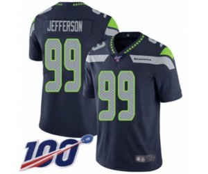 Seattle Seahawks #99 Quinton Jefferson Navy Blue Team Color Vapor Untouchable Limited Player 100th Season Football Jersey