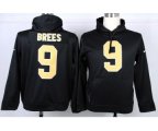 New Orleans Saints #9 Drew Brees black[pullover hooded sweatshirt]