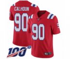 New England Patriots #90 Shilique Calhoun Red Alternate Vapor Untouchable Limited Player 100th Season Football Jersey