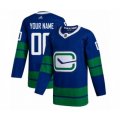 Vancouver Canucks Customized Authentic Royal Blue Alternate Hockey Jersey