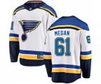 St. Louis Blues #61 Wade Megan Fanatics Branded White Away Breakaway NHL Jersey