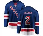 New York Rangers #2 Brian Leetch Fanatics Branded Royal Blue Home Breakaway NHL Jersey
