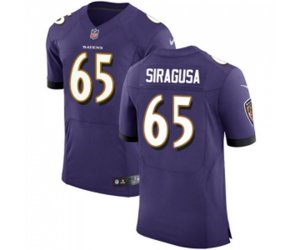 Baltimore Ravens #60 Nico Siragusa Elite Purple Team Color Football Jersey