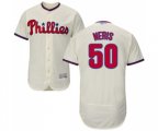 Philadelphia Phillies #50 Hector Neris Cream Alternate Flex Base Authentic Collection Baseball Jersey