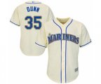 Seattle Mariners #35 Justin Dunn Replica Cream Alternate Cool Base Baseball Player Jersey