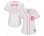Women's Detroit Tigers #61 Shane Greene Authentic White Fashion Cool Base Baseball Jersey