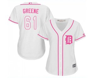 Women\'s Detroit Tigers #61 Shane Greene Authentic White Fashion Cool Base Baseball Jersey
