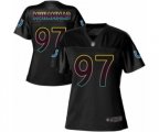 Women Indianapolis Colts #97 Al-Quadin Muhammad Game Black Fashion Football Jersey