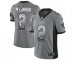 Oakland Raiders #2 AJ McCarron Limited Gray Rush Drift Fashion Football Jersey