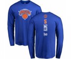 New York Knicks #5 Dennis Smith Jr. Royal Blue Backer Long Sleeve T-Shirt