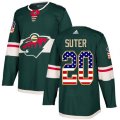 Minnesota Wild #20 Ryan Suter Authentic Green USA Flag Fashion NHL Jersey