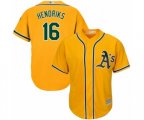 Oakland Athletics #16 Liam Hendriks Replica Gold Alternate 2 Cool Base Baseball Jersey