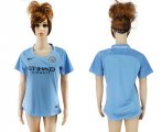 2017-18 Manchester City Home Women Soccer Jersey