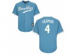 Los Angeles Dodgers #4 Babe Herman Light Blue Cooperstown Throwback Stitched Baseball Jersey