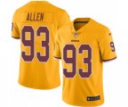 Washington Redskins #93 Jonathan Allen Limited Gold Rush Vapor Untouchable NFL Jersey