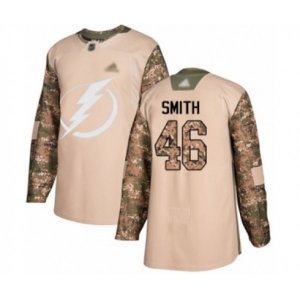 Tampa Bay Lightning #46 Gemel Smith Authentic Camo Veterans Day Practice Hockey Jersey