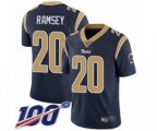 Los Angeles Rams #20 Jalen Ramsey Navy Blue Team Color Vapor Untouchable Limited Player 100th Season Football Jersey