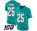 Miami Dolphins #25 Xavien Howard Aqua Green Team Color Vapor Untouchable Limited Player 100th Season Football Jersey