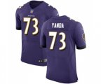 Baltimore Ravens #73 Marshal Yanda Elite Purple Team Color Football Jersey